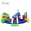 CE ROHS Approved inflatable water slide with Pool Float/Inflatable water bouncer jumping castle for Pool Party