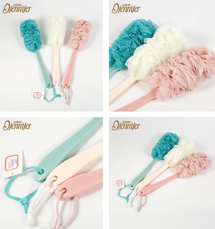 Promotional Multicolor Body Rubbing Pe Mesh Bath Scrub Sponge With