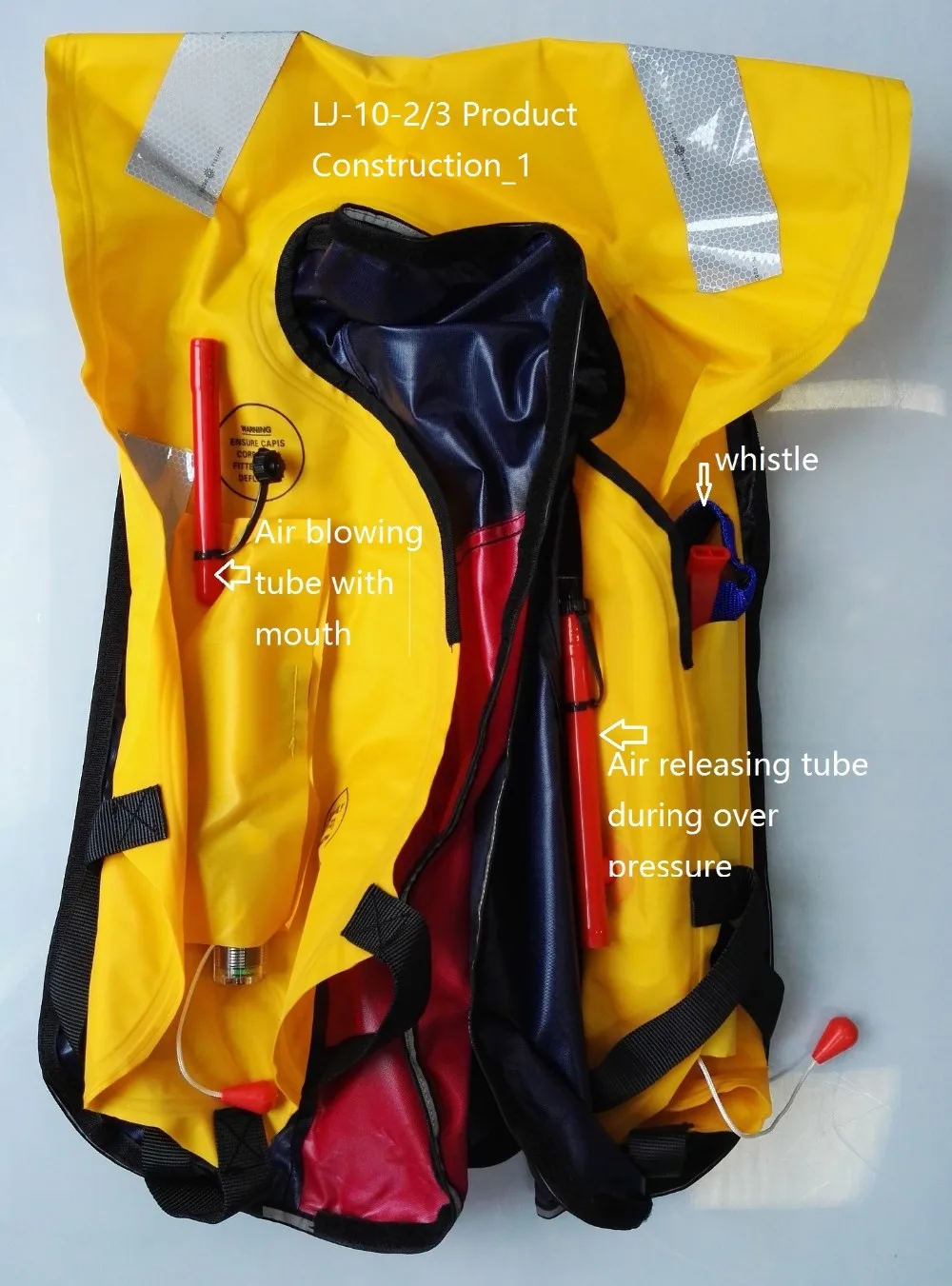 med solas 批准 150n 充气救生衣背心用于海洋生物保存