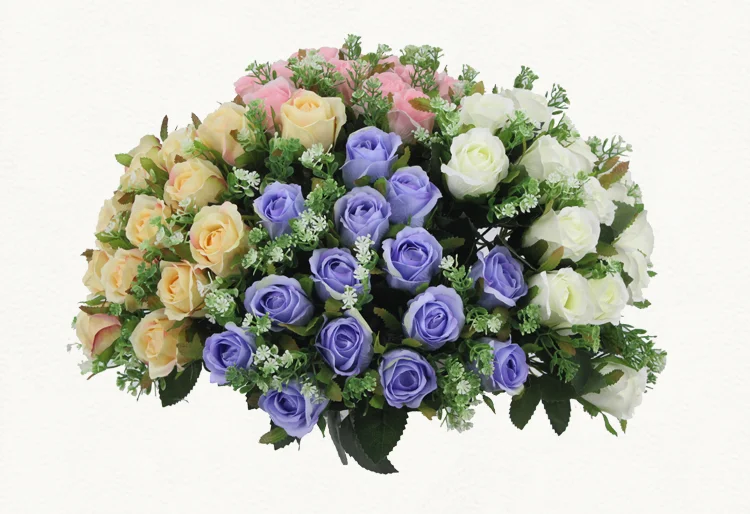Pure Artificial Silk Flower Arrangements Bulk Artificial Flower Bud Rose In Bulk For Wedding