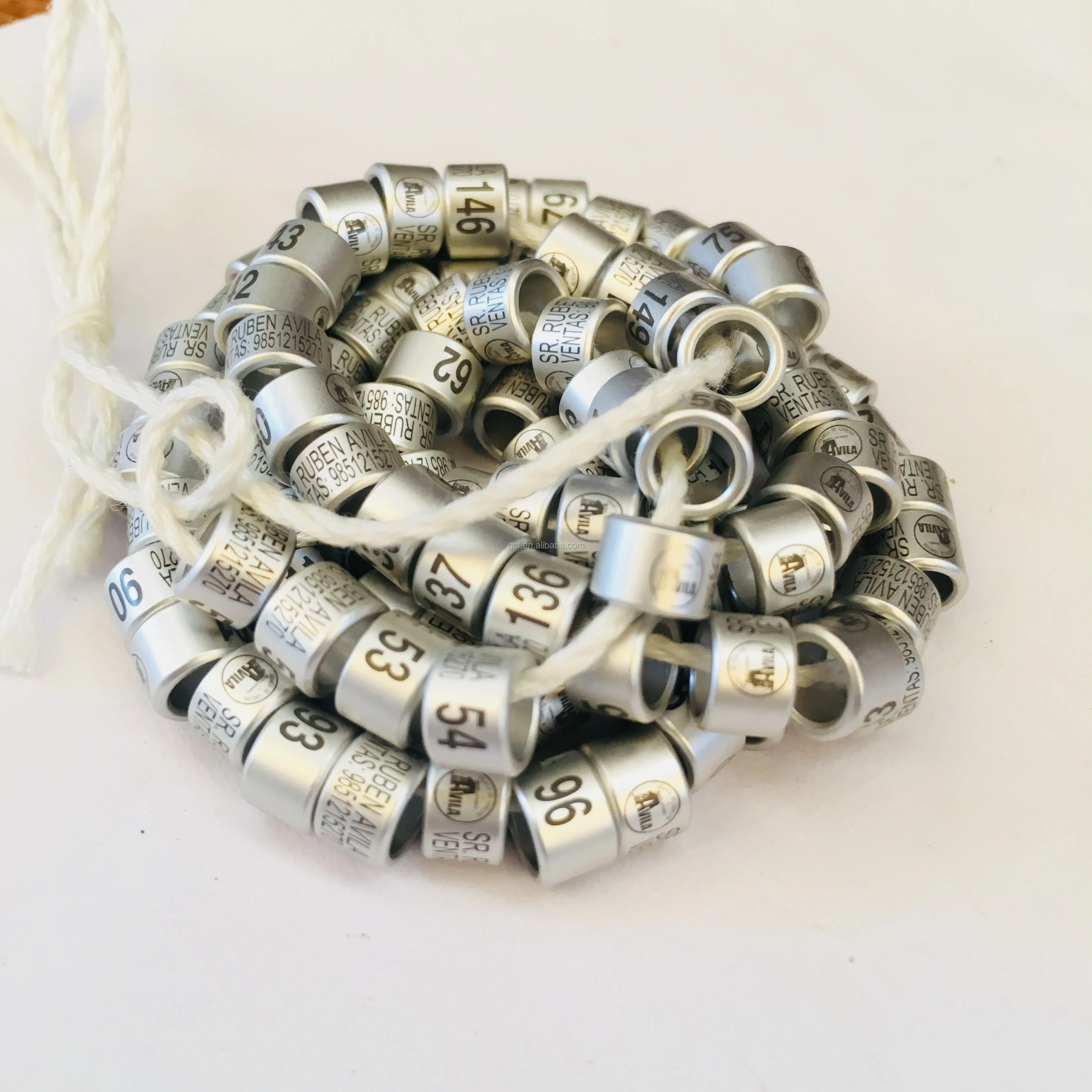 Racing Pigeon Finch Ring Bands,Personal Name Phone Number Bird Rings