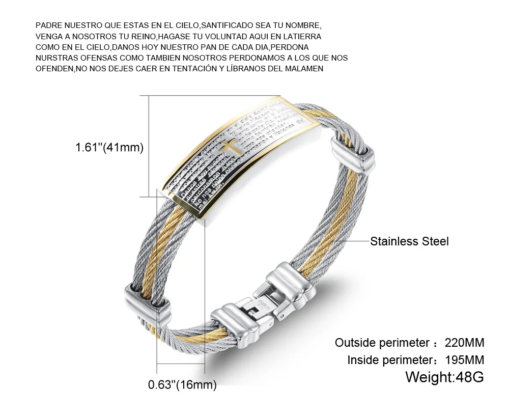 个性男士首饰耶稣十字架圣经梵文文字手链雕刻手镯 Buy 经文手镯 锁定不锈钢手镯 耶稣十字架product On Alibaba Com