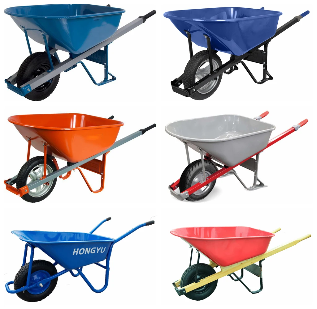 Square Handle Heavy Duty Australia Farm Wheelbarrow Metal Wheel Barrow