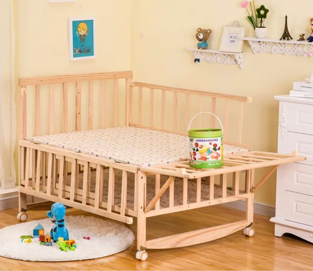 New Born Solid Wood Baby Crib/multipurposes Baby Cot Bed/double Cribs