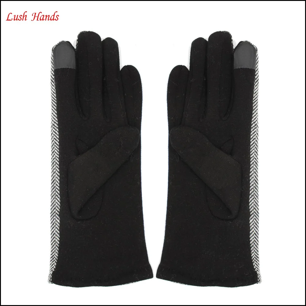 2016 ladies micro velvet smart touching screen gloves for wholesale