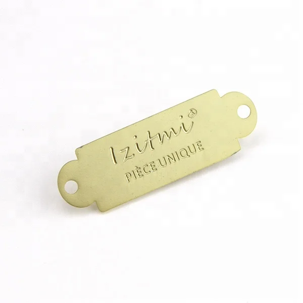 
Customized Brass Black Filled metal Furniture logo plate 