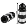 TCMT XF111205-B Universal Aluminum 2X/a Set black&silver Motorcycle Wheel Tire Valve Stem Caps
