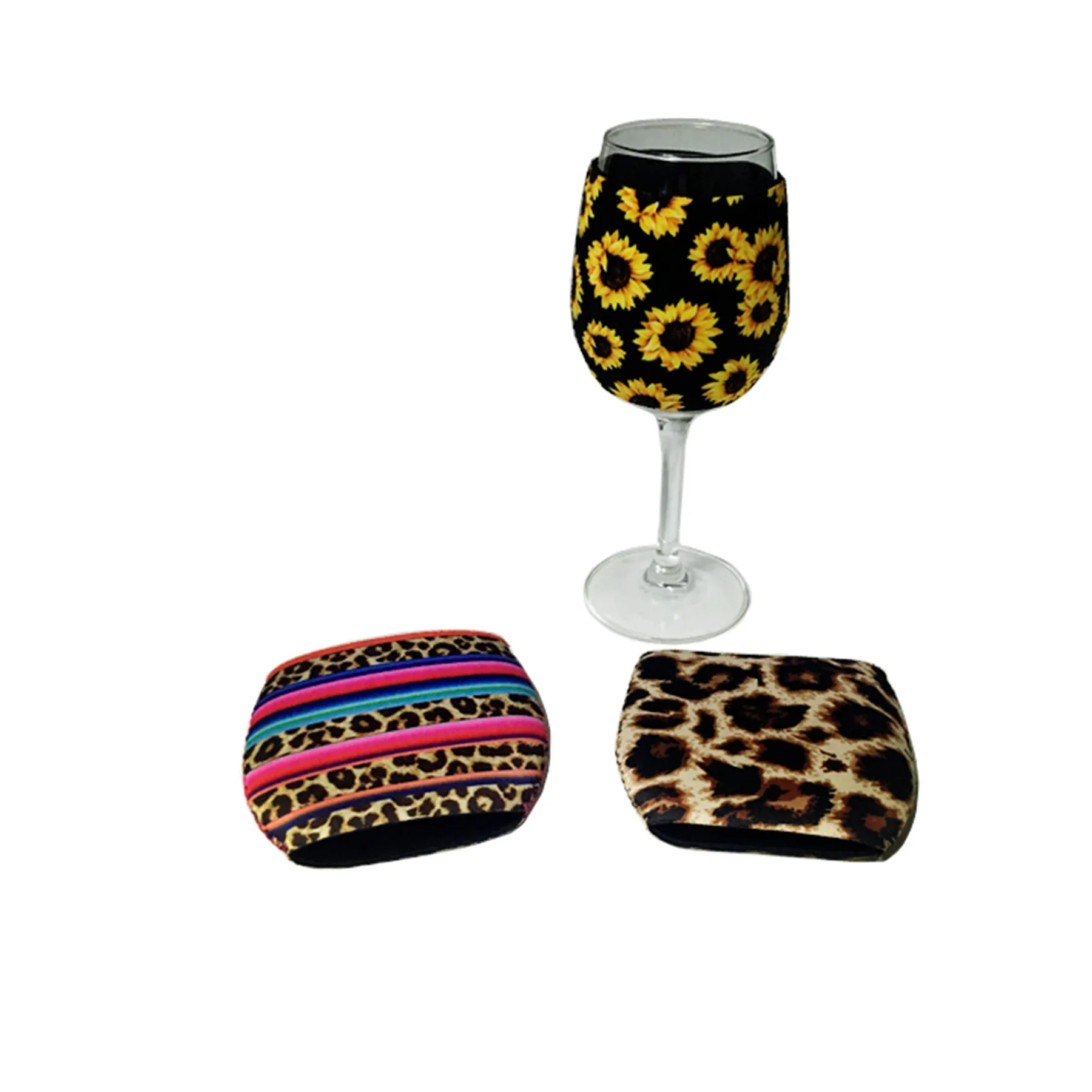 Personalized Blank White Insulated Wine Glasses Cooler Sleeves Holder