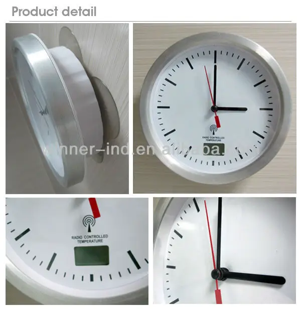 Bathroom Clock With 4 Pvc Suckers,Waterproof Clock With Radio