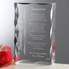 Round navy blue crystal sample award plaques