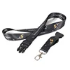New Product Webbing Retractable Printed Key Black Neck Lanyard Strap