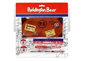 Paddington Bear Stationery Zipper Bag Set (6 stationery items including case)