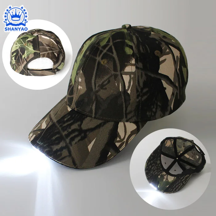 Fashion High Light LED Camouflage Caps For Hunting Hiking Mountaineering Fishing etc Outdoor Sports and Outdoor Team Activities