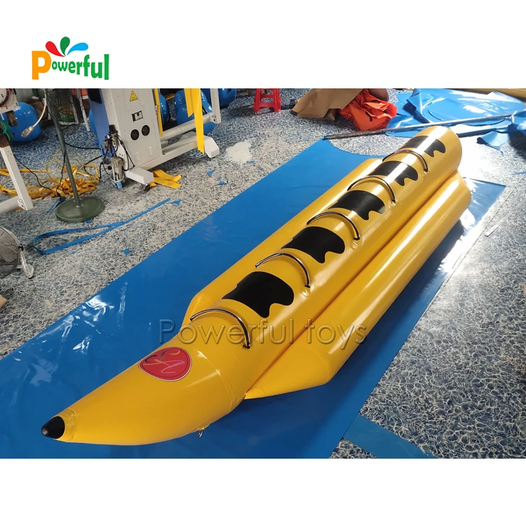 10 People inflatable banana ride boat towable tube ski for water park