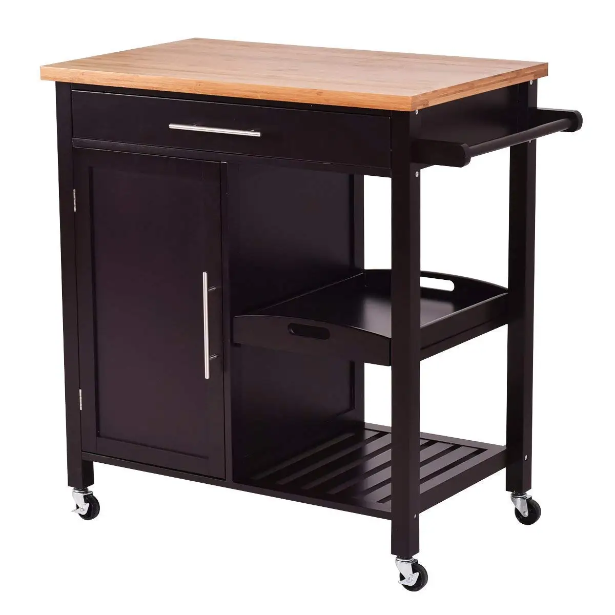 Bamboo Trolley Find Get Quotations Giantex Kitchen Trolley Cart Wood Rolling Island Home Restaurant Dining Room Serving Utility