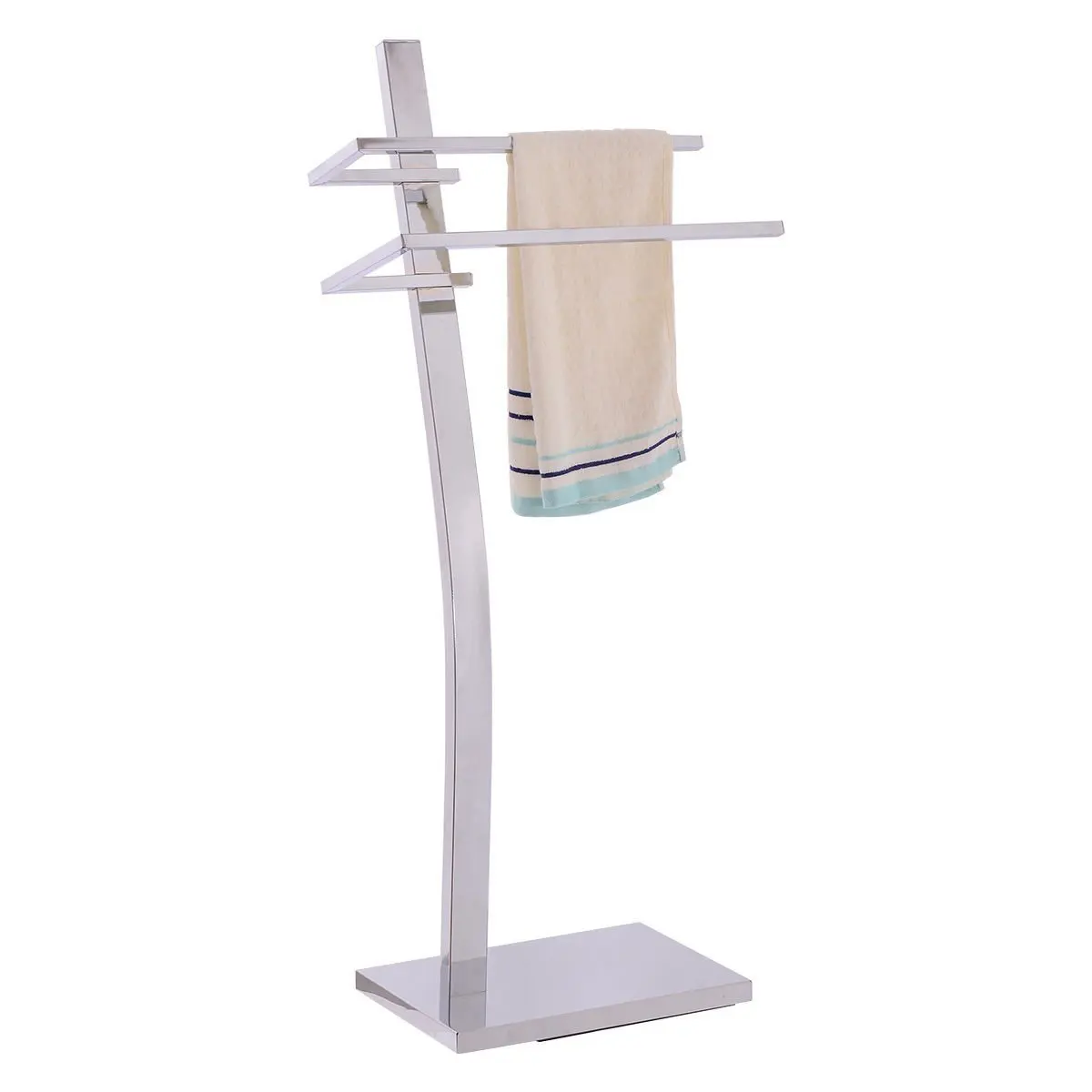 Floor Standing Towel Holder Find Get Quotations 2 Tier Free Standing Floor Towel Holder Contemporary Chromed Steel Bathroom For Hang Towels Easily And