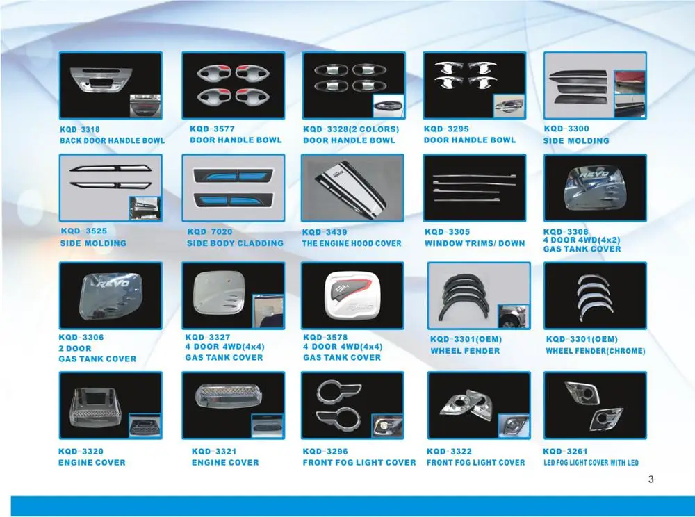 fender flare for toyota hilux revo