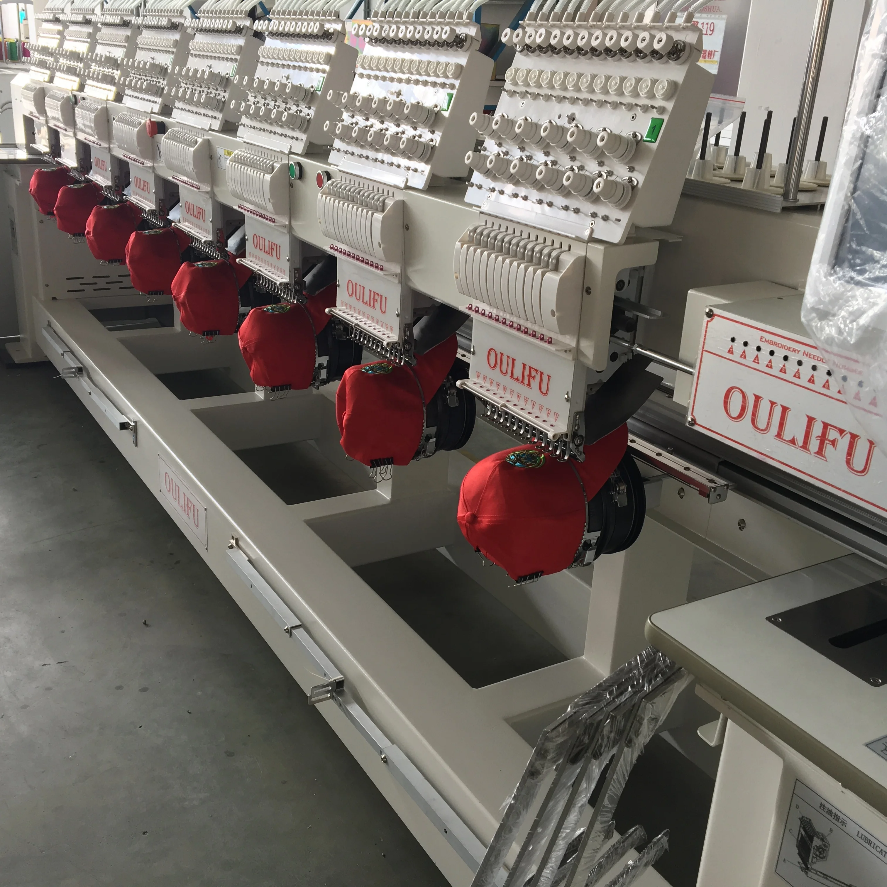 Ol1208b 8 Heads Computerized Cap Embroidery Machine Hat Tubular Flat