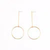 Women Jewelry Tassel Dangle Earrings Long Chain Circle Drop Earrings
