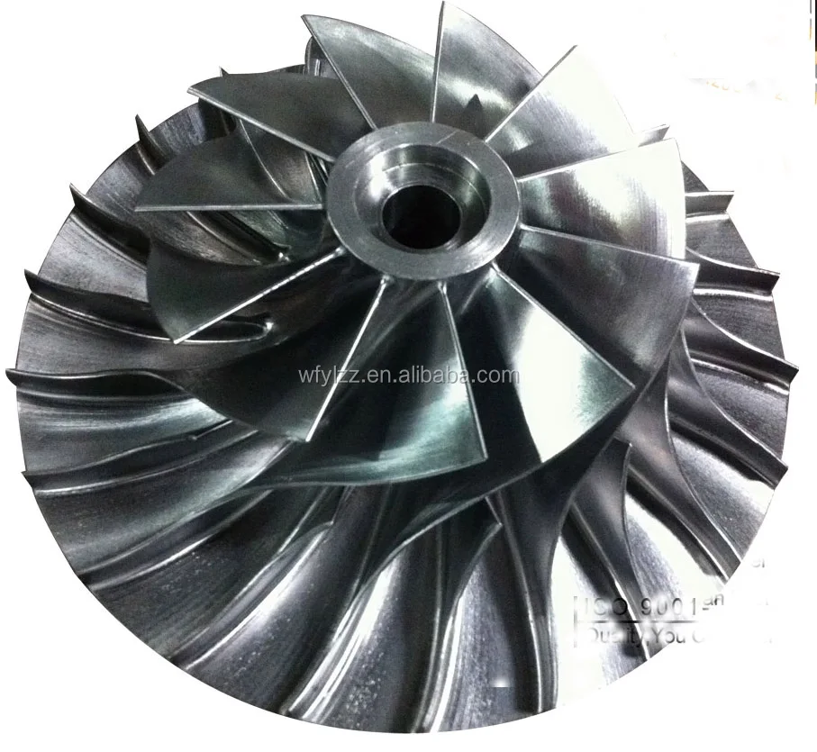 7075 aluminum cnc machining turbine impeller stator for truck