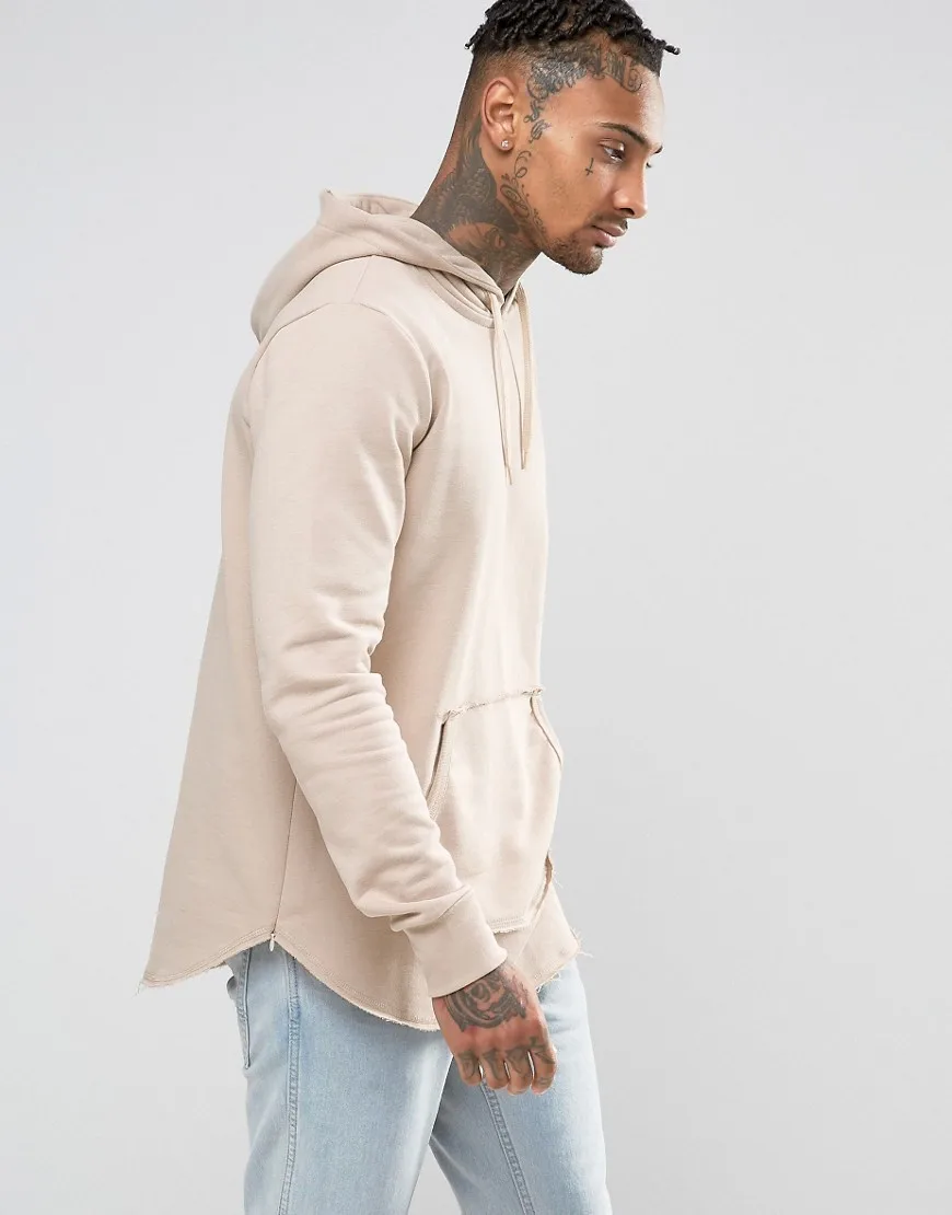 Autumn Casual 100 Cotton Plain Dyed Long Sleeve Jersey Longline