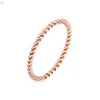 New Arrival Stainless Steel Rope Shape Design Rose Gold Rings