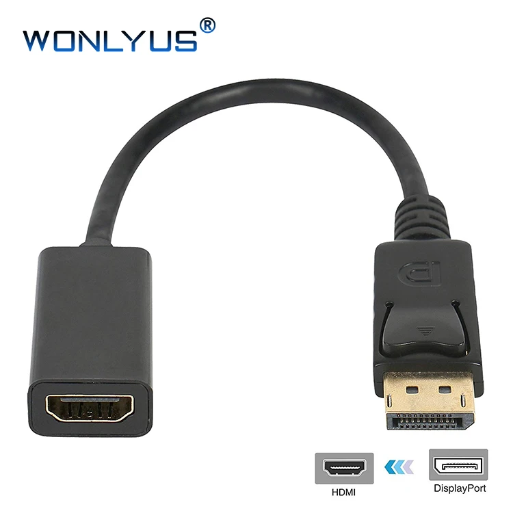 4k* 2k DisplayPort to HDMI Adapter cable DP Male to hdmi Female converter for DisplayPort Enabled Desktop - ANKUX.COM