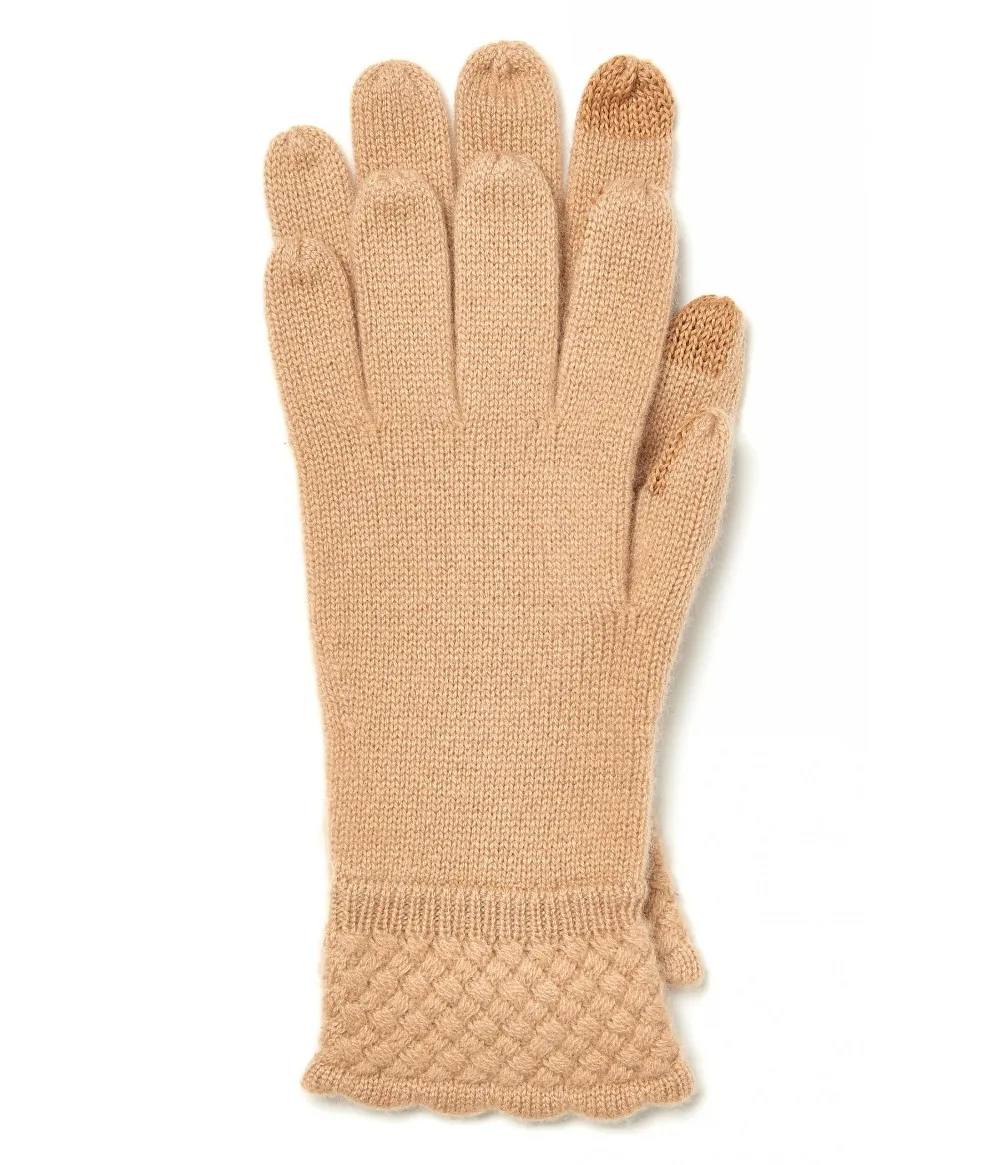 Women's 100% Wool Donegal Knitted Rib Glove With Slit Open Finger - Buy ...