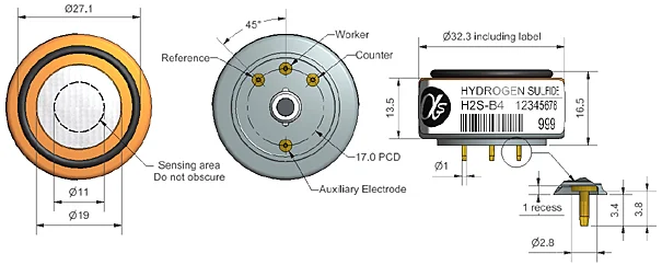 Hydrogen Sulfide Sensor For IOT , Smart Home, Smart city Air Quality Measure H2S-B4