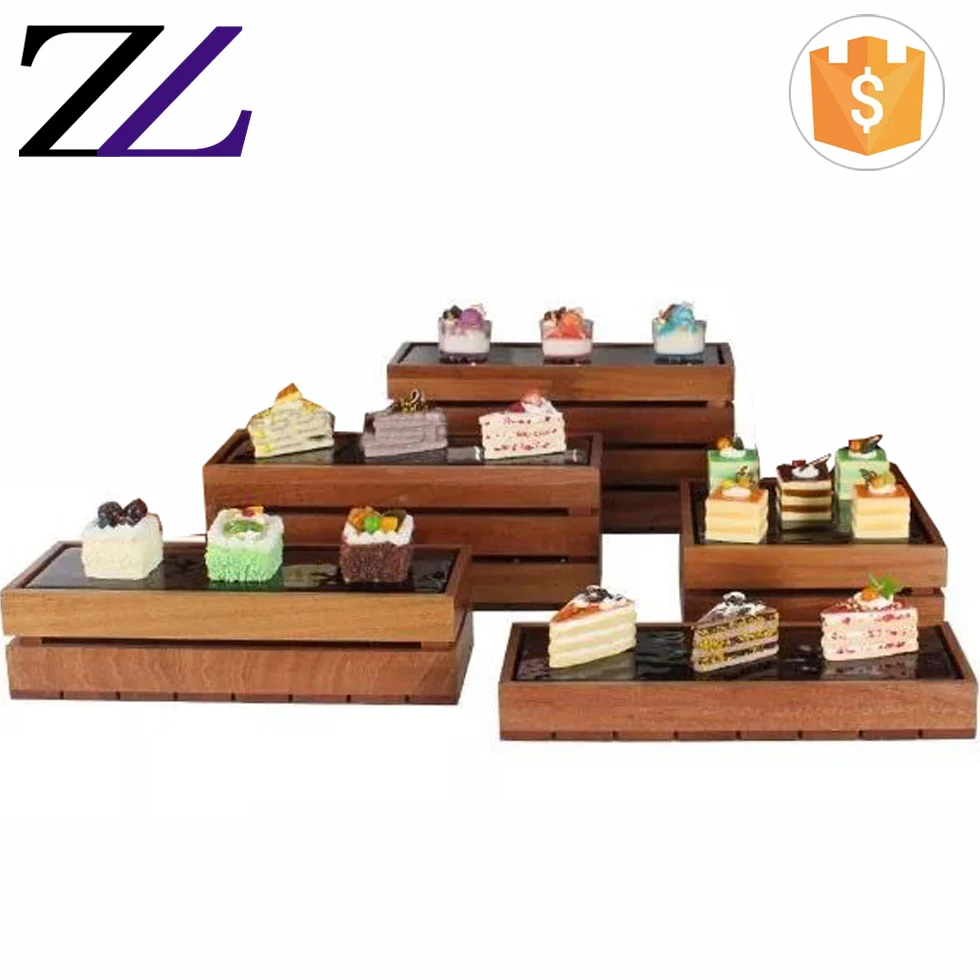 Banquet Food Display Equipment Decorative Wood Carved Buffet Elevations