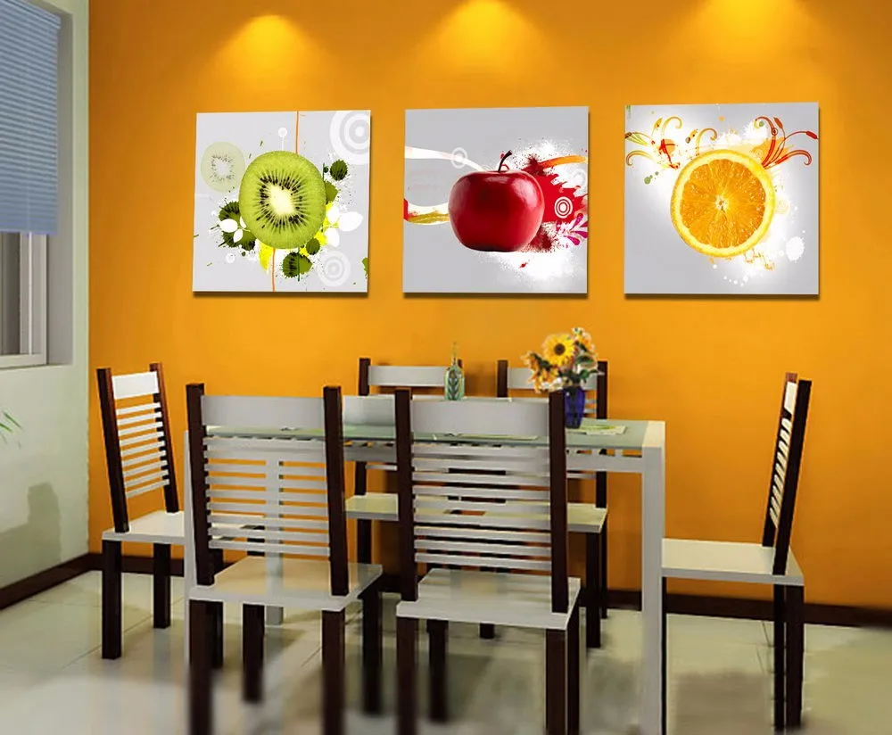 Buah Cetak Lukisan Dinding Seni Kanvas Modern Untuk Ruang Makan