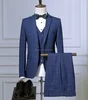Full canvas slim pattern bespoke mens suit custom tailor made suit