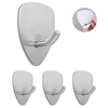 4 Pack Waterproof Kitchen Bathroom Bedroom Office Stainless Steel Adhesive Wall Hooks