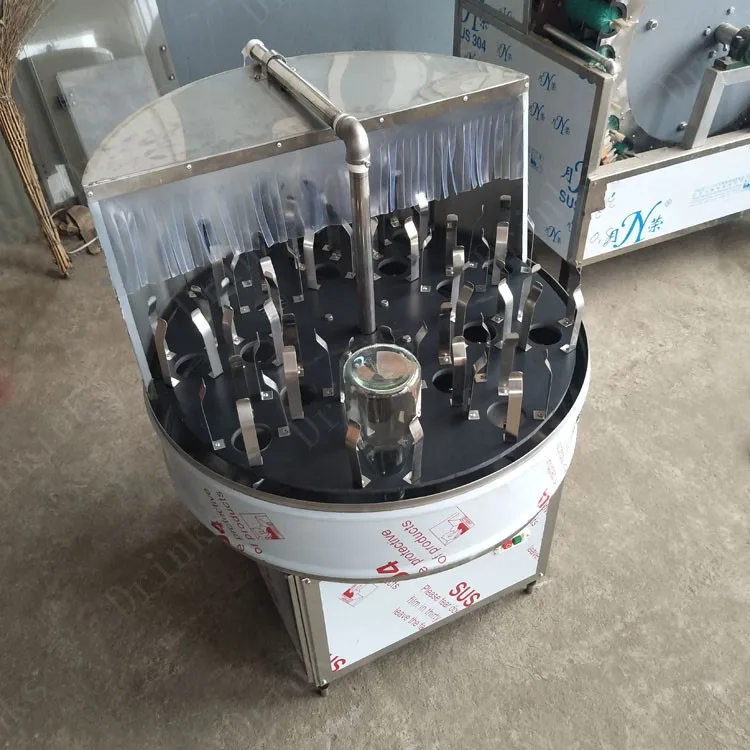 Small Commercial Model Semi Automatic Glass Beer Bottle Washing Machine