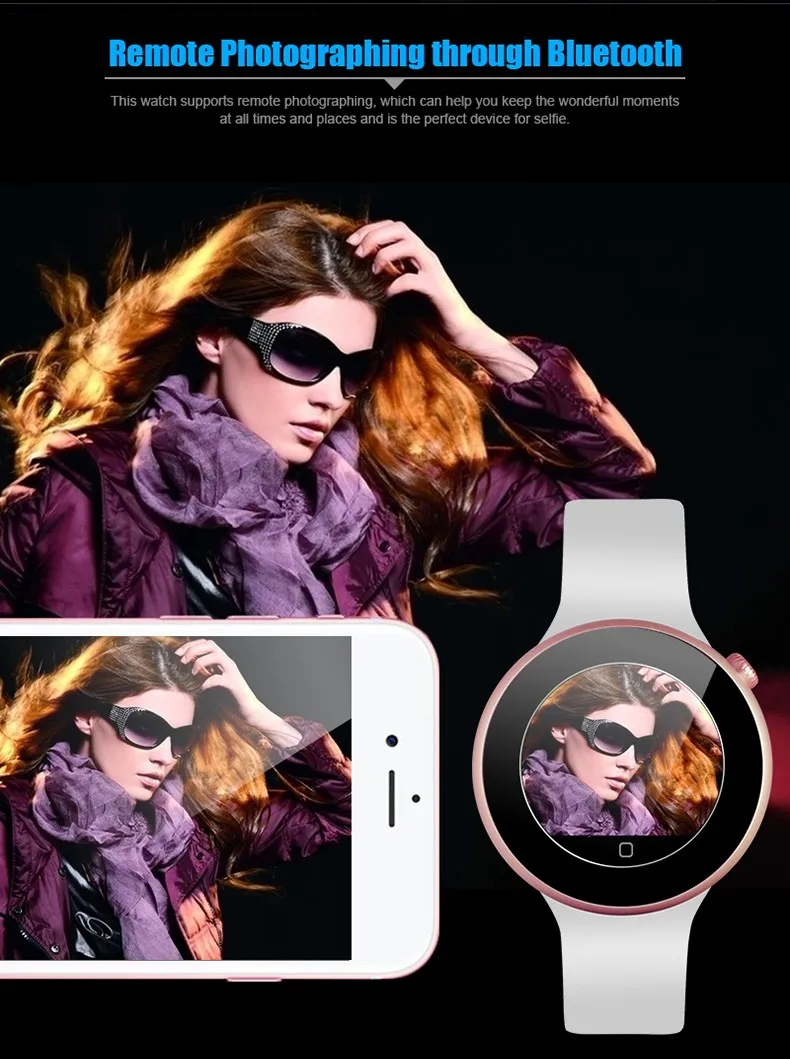 C1 Smart Watch 1.22 Dual Bluetooth IP67 Waterproof Heart Rate Monitor Siri Gesture Control Remote Camera for Android iOS