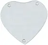 Heart shaped blank engravable glass coaster