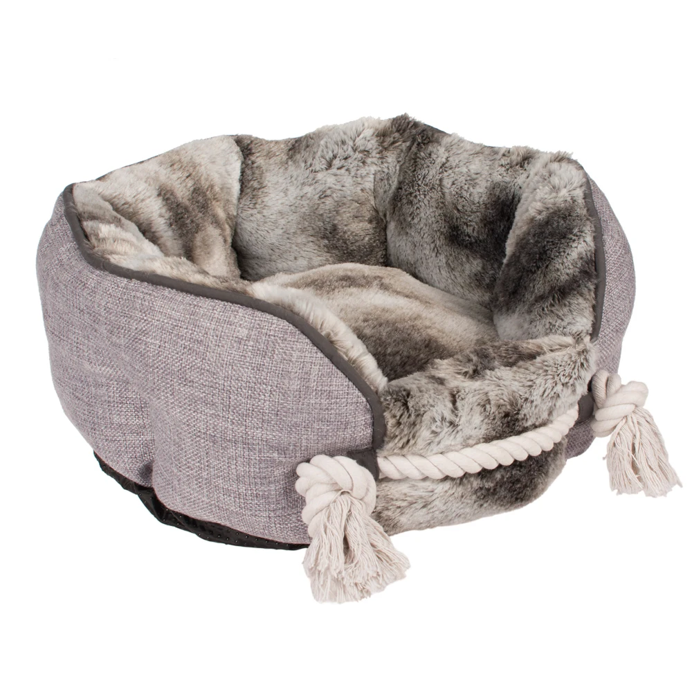 Wholesale Pet Supplier Luxury Handle Pet Bed Accessories Round Dog Bed
