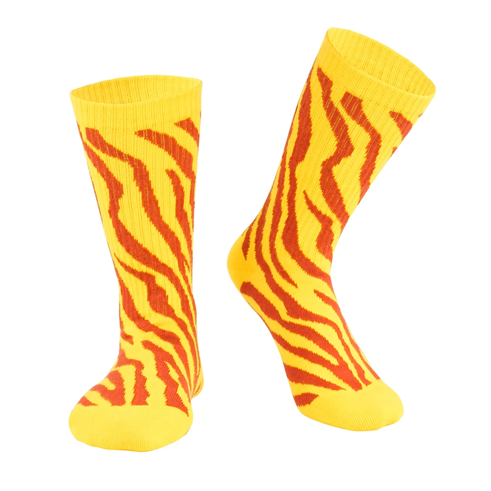 Street Japanese And Japanese Striped Combed Cotton Crew Sports Socks Men Logo