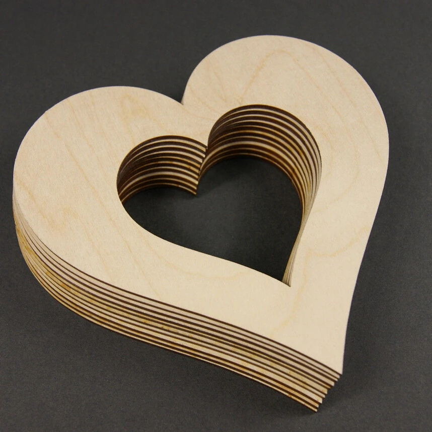 large wooden hearts for crafts