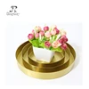Anti Skid RectangularOval And Round Rectangular Serving Traystainless steel Appetizer Serving Tray