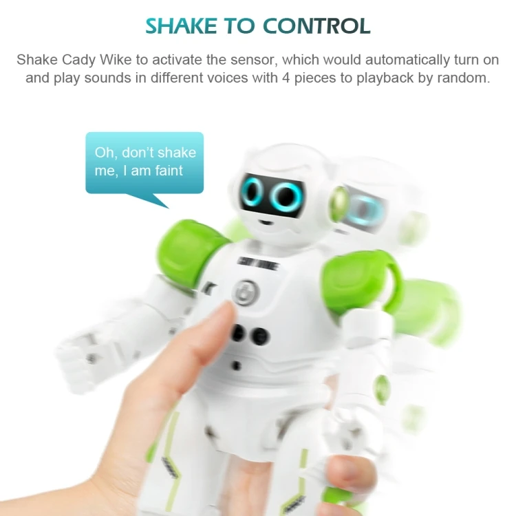 JJR/C R11 CADY WIKE Waling Sliding Robot Smart Touch Control Robot with LED Light,