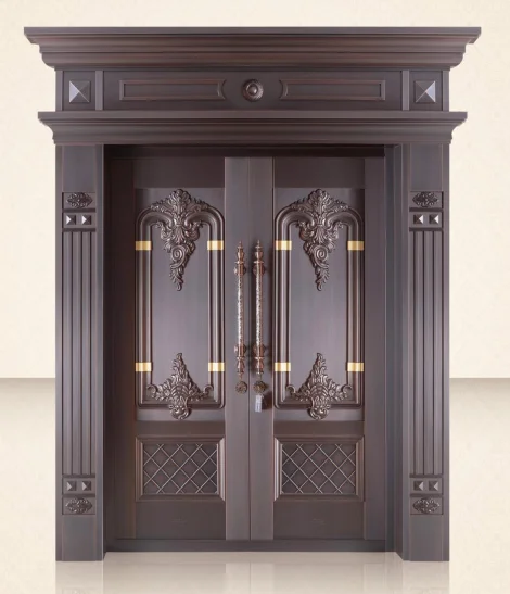 باب نحاسي رئيسي فاخر باب نحاسي مدخل أمامي باب خارجي برونزي