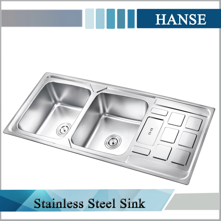 K Esr12050k Double Bowl Stainless Steel Sink With Drainboard 1200mm Kitchen Sink Buy Double Bowl Stainless Steel Sink With Drainboard 1200mm