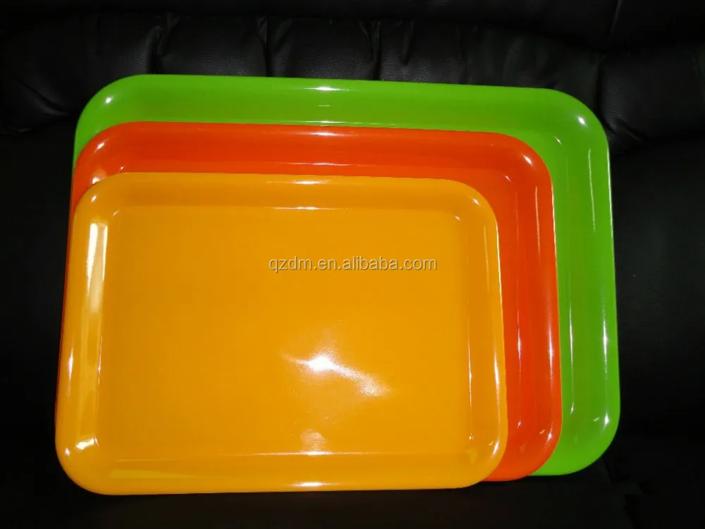 13-15-17inch Melamine Square Tray Sets Colorful Tray