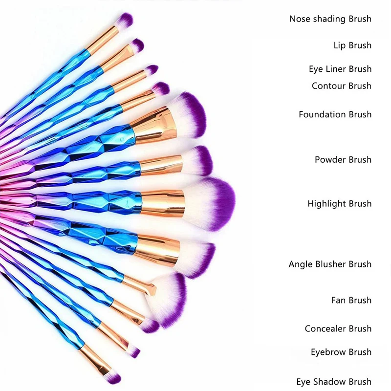 Private Label Makeup Brush Set Synthetic Hair Cosmetics Foundation