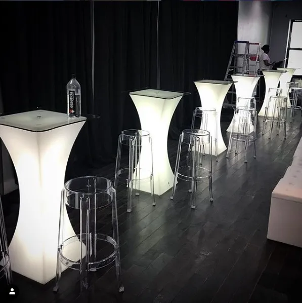 
China Factory Wholesale Foshan Nightclub Led Furniture led cocktail table 