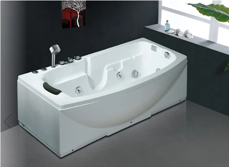 Dubai Cheapest Chromotherapy Compact Bathtub With Massage Function Tub