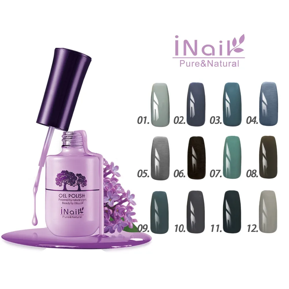 Free shipping Grandma Grey Series 6pcs Inail Gel Nail Polish 15ml 12 colors for choice