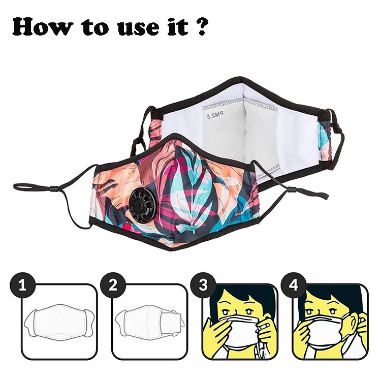 Custom Printed Cotton Dust Mask N95 Washable Face Mask