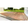 Rectangle Pattern pool install automatic deck pool cover , save space wooden pool cover .